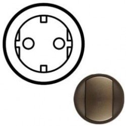 Лицьова панель розетки 2К + З, колір графіт, Celiane, Legrand