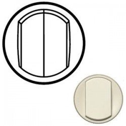 Лицьова панель вимикача 2-кл. Колір слонова кістка, Celiane, Legrand