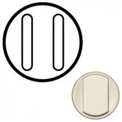 Лицьова панель вимикача 2-кл. безшумного, колір слонова кістка Celiane, Legrand