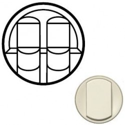 Лицьова панель розетки 2хRJ45, колір слонова кістка, Celiane, Legrand