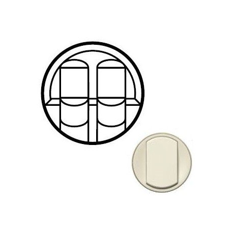 Лицевая панель механизма розетки 2хRJ45, цвет слоновая кость, Celiane 66236