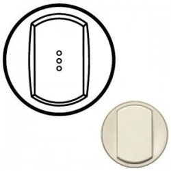 Лицьова панель вимикача 1-кл. з підсвічуванням, колір білий, Celiane, Legrand