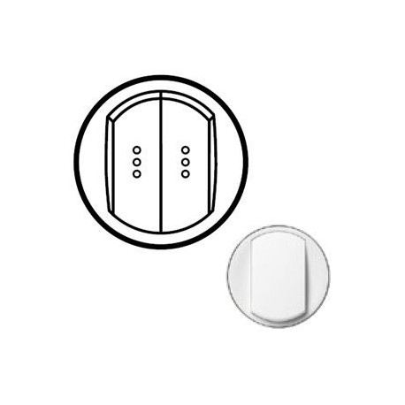 Лицевая панель механизма выключателя 2-кл. с подсветкой, цвет белый, Celiane 68004
