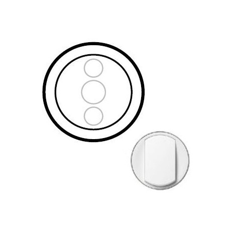 Лицьова панель діммера сенсорного, колір білий, Celiane, Legrand