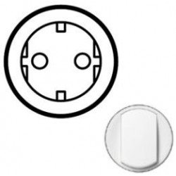 Лицевая панель механизма розетки 2К+З, цвет белый, Celiane 68130