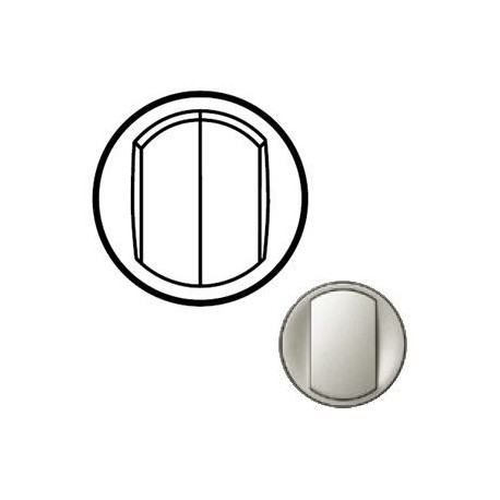 Лицьова панель вимикача 2-кл. Колір титан, Celiane, Legrand