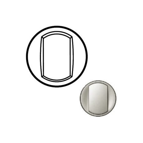 Лицевая панель механизма переключателя промежуточного 1-кл., цвет титан, Celiane 68306