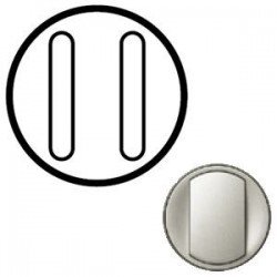 Лицьова панель вимикача 2-кл. безшумного, колір титан Celiane, Legrand