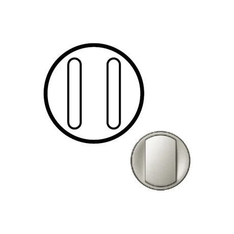 Лицьова панель вимикача 2-кл. безшумного, колір титан Celiane, Legrand