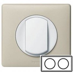 Рамка 2-ная, цвет бежевый, Celiane 68752