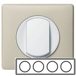 Рамка 4-ная, цвет бежевый, Celiane 68754